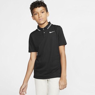 Polo Nike Dri-FIT Victory Golf Baieti Negrii Albi | HVUE-04587